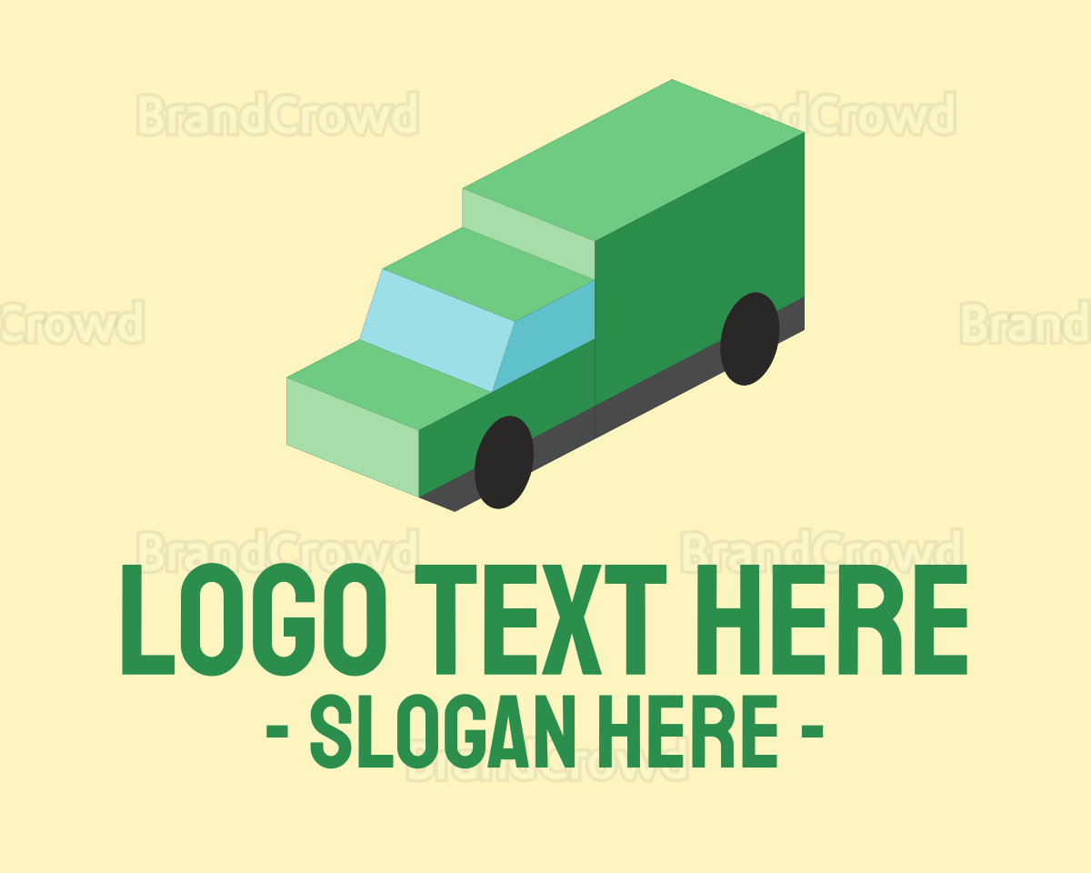 Isometric Delivery Truck Logo