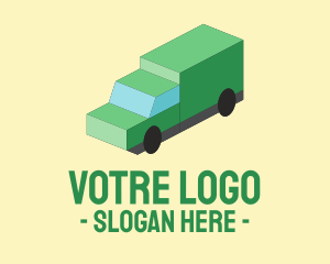 Delivery - Isometric Delivery Truck logo design