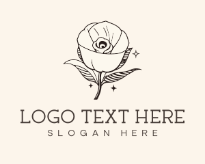 Minimalist - Minimalist Rose Flower logo design