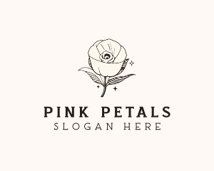 Natural Rose Flower logo design