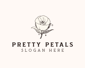 Natural Rose Flower logo design