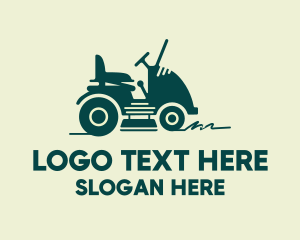 Teal - Lawn Mower Ride logo design