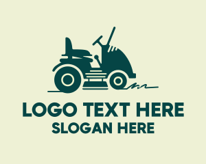 Natural - Lawn Mower Ride logo design