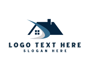 Swoosh - House Roofing  Contractor logo design