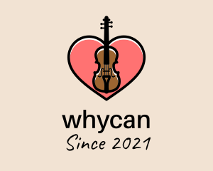Love - Violin Musician Love logo design