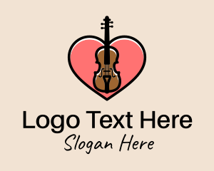 Violin Musician Love Logo