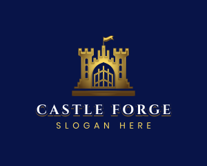 Stately Castle Tower logo design