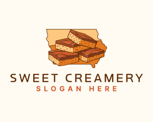 Iowa Scotcheroos Dessert logo design