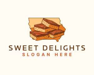 Iowa Scotcheroos Dessert logo design