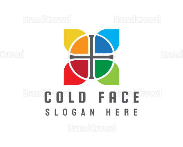 Multicolor Cross Lettermark Logo