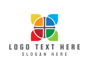 Shape - Multicolor Cross Lettermark logo design