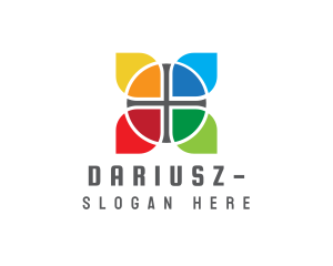 Daycare - Multicolor Cross Lettermark logo design