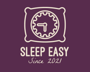 Pillow Time Clock logo design