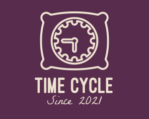 Pillow Time Clock logo design