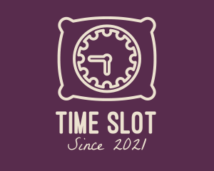 Pillow Time Clock logo design