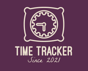 Pillow Time Clock logo design