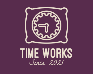 Time - Pillow Time Clock logo design