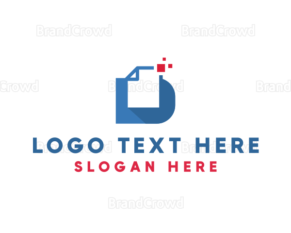 Professional Paper Document Letter D Logo
