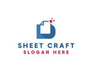 Sheet - Professional Paper Document Letter D logo design