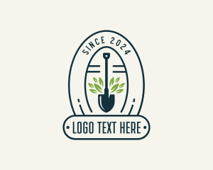 Leaves - Yard Gardening Shovel logo design