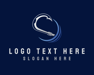 Nautical - Marine Fishing Hook logo design