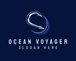 Seafarer - Marine Fishing Hook logo design