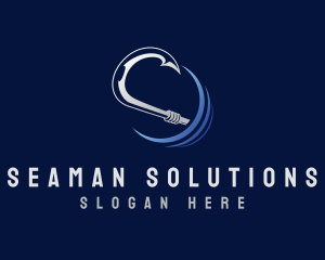 Seaman - Marine Fishing Hook logo design