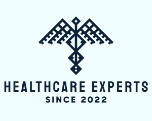 Physician - Healthcare Caduceus Wing logo design