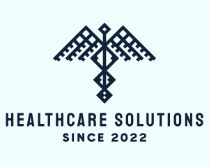 Physician - Healthcare Caduceus Wing logo design