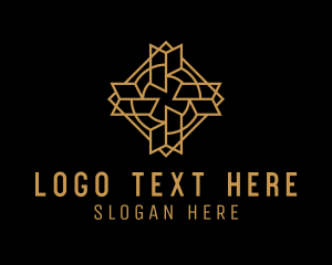 Religious - Golden Cross Relic logo design