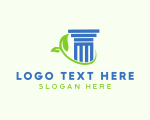 Lawncare - Leaf Garden Pillar logo design
