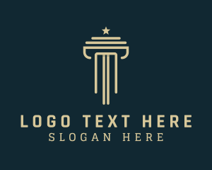 Judge - Yellow Column Notary logo design