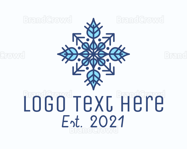 Winter Snow Ornament Logo