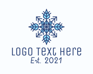 Snowflakes - Winter Snow Ornament logo design