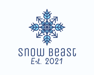 Winter Snow Ornament  logo design