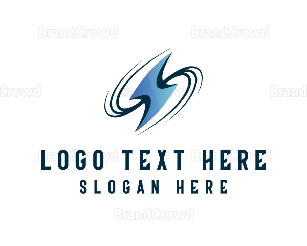 Lightning Swoosh Energy Logo