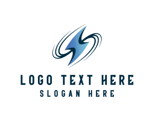 Lightning Swoosh Energy logo design