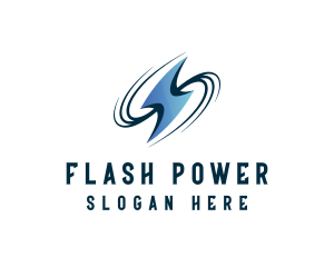 Lightning Swoosh Energy logo design