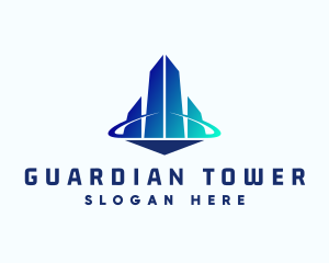 Cyber Tech Tower Building logo design