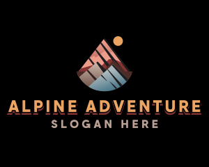 Alpine Mountain Trekking  logo design