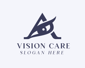 Ophthalmology - Surveillance Eye Letter A logo design
