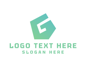 Bold - Green Polygon G logo design