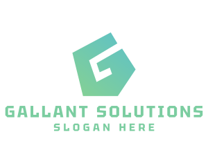 Green Polygon G logo design