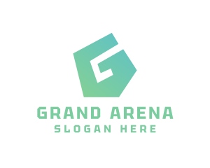 Green Polygon G logo design