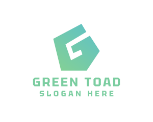 Green Polygon G logo design