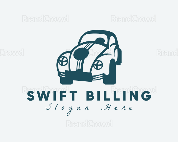 Quirky Hipster Beetle Car Logo