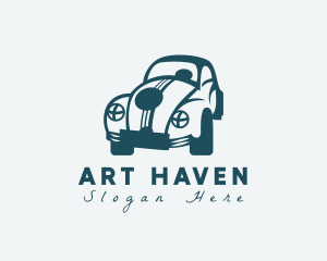 Quirky Hipster Beetle Car Logo