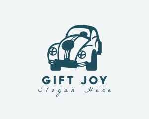 Quirky Hipster Beetle Car Logo