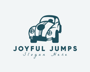 Quirky Hipster Beetle Car Logo