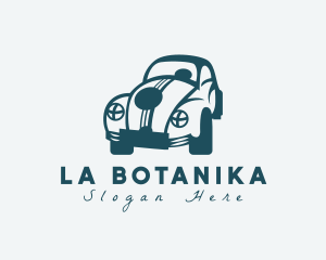 Quirky Hipster Beetle Car Logo